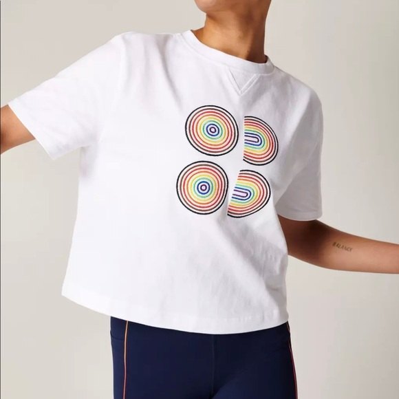 Sweaty Betty Tops - Sweaty Betty boxy t-shirt size L